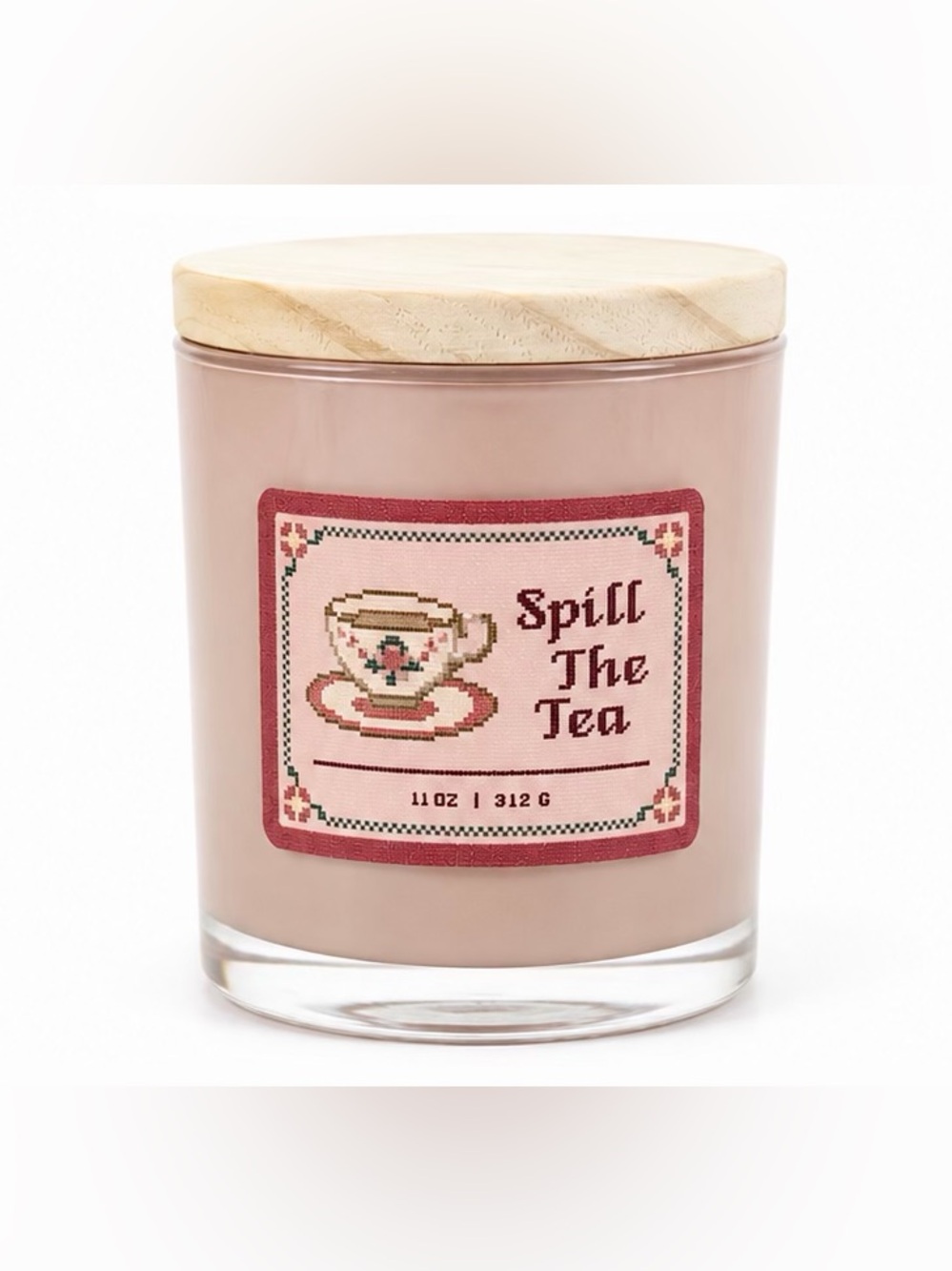 Spill The Tea Pink Scented Candle